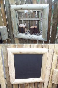 Outdoor Chalkboard & Mirrors